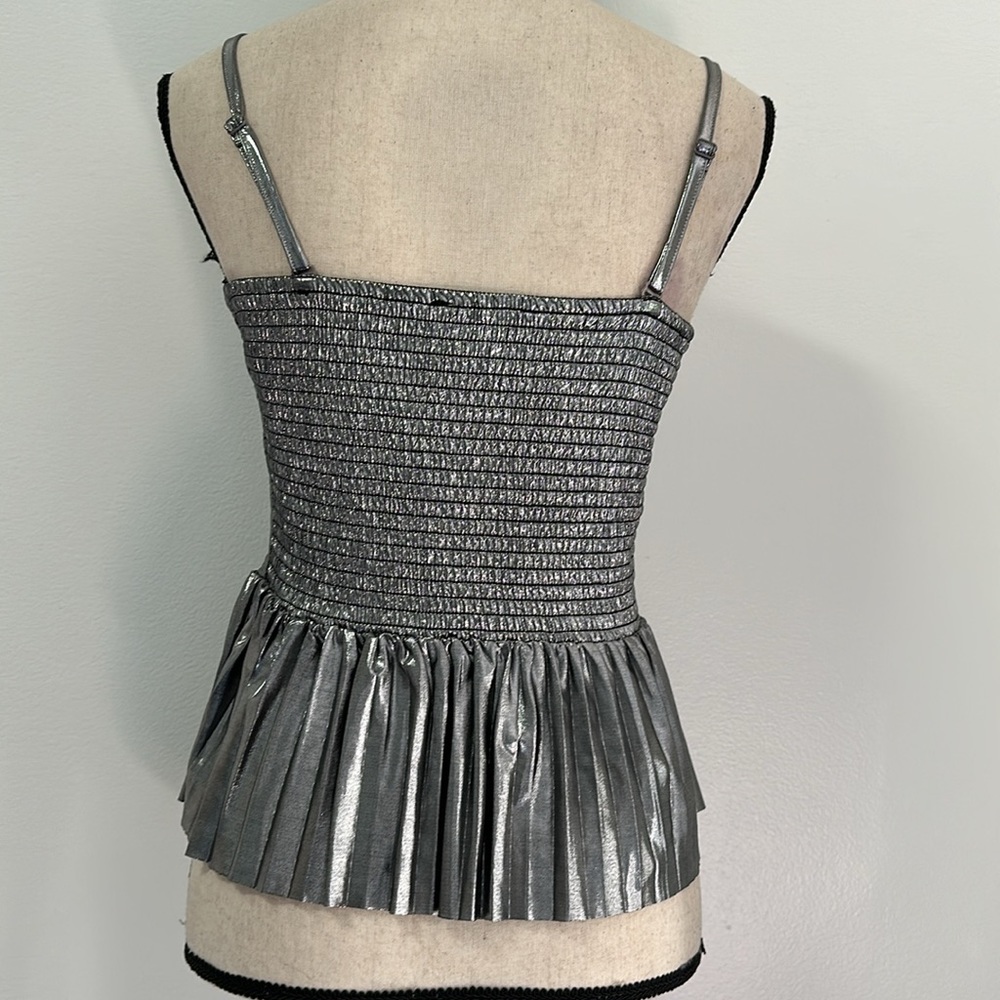 Sincerely Jules Silver Metallic Top - Picture 2 of 2